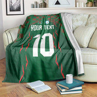 Custom Bangladesh Football Blanket Bengal Tigers Green-Red Warriors