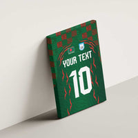 Custom Bangladesh Football Canvas Wall Art Bengal Tigers Green-Red Warriors