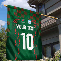 Custom Bangladesh Football Garden Flag Bengal Tigers Green-Red Warriors