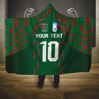 Custom Bangladesh Football Hooded Blanket Bengal Tigers Green-Red Warriors