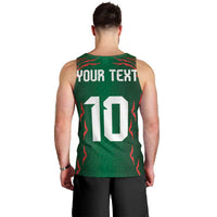 Custom Bangladesh Football Men Tank Top Bengal Tigers Green-Red Warriors