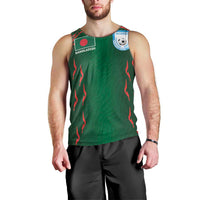 Custom Bangladesh Football Men Tank Top Bengal Tigers Green-Red Warriors