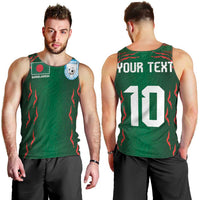 Custom Bangladesh Football Men Tank Top Bengal Tigers Green-Red Warriors