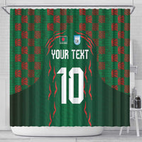 Custom Bangladesh Football Shower Curtain Bengal Tigers Green-Red Warriors