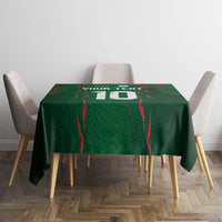 Custom Bangladesh Football Tablecloth Bengal Tigers Green-Red Warriors