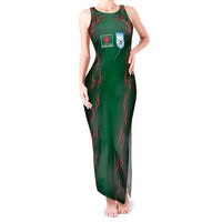 Custom Bangladesh Football Tank Maxi Dress Bengal Tigers Green-Red Warriors