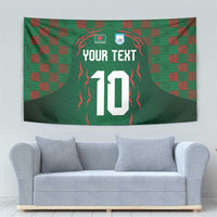 Custom Bangladesh Football Tapestry Bengal Tigers Green-Red Warriors