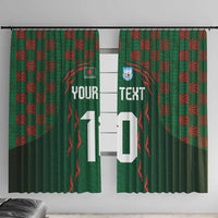 Custom Bangladesh Football Window Curtain Bengal Tigers Green-Red Warriors