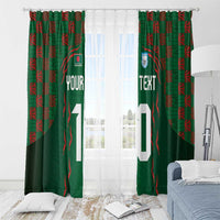 Custom Bangladesh Football Window Curtain Bengal Tigers Green-Red Warriors