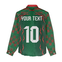 Custom Bangladesh Football Women Casual Shirt Bengal Tigers Green-Red Warriors