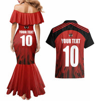Custom Austria Football 2024 Go Champion Couples Matching Mermaid Dress and Hawaiian Shirt Home Color - Wonder Print Shop