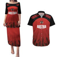 Custom Austria Football 2024 Go Champion Couples Matching Puletasi and Hawaiian Shirt Home Color - Wonder Print Shop