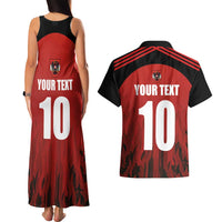 Custom Austria Football 2024 Go Champion Couples Matching Tank Maxi Dress and Hawaiian Shirt Home Color - Wonder Print Shop