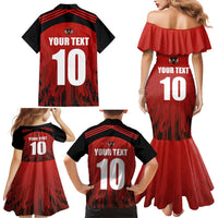 Custom Austria Football 2024 Go Champion Family Matching Mermaid Dress and Hawaiian Shirt Home Color - Wonder Print Shop