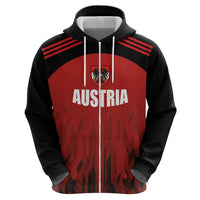 Custom Austria Football 2024 Go Champion Zip Hoodie Home Color - Wonder Print Shop