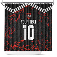 Custom Austria Football 2024 Go Champion Shower Curtain Away Color