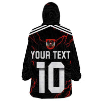 Custom Austria Football 2024 Go Champion Wearable Blanket Hoodie Away Color - Wonder Print Shop