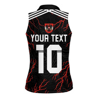 Custom Austria Football 2024 Go Champion Women Sleeveless Polo Shirt Away Color - Wonder Print Shop