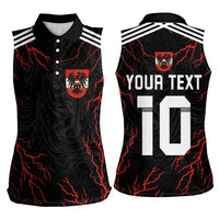 Custom Austria Football 2024 Go Champion Women Sleeveless Polo Shirt Away Color - Wonder Print Shop