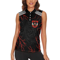 Custom Austria Football 2024 Go Champion Women Sleeveless Polo Shirt Away Color - Wonder Print Shop