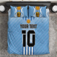 Custom Argentina Football Bedding Set The Trophy Vamos La Albiceleste - Wonder Print Shop