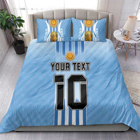 Custom Argentina Football Bedding Set The Trophy Vamos La Albiceleste - Wonder Print Shop