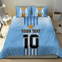 Custom Argentina Football Bedding Set The Trophy Vamos La Albiceleste - Wonder Print Shop