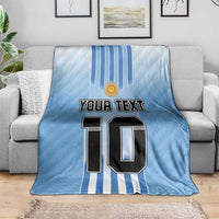 Custom Argentina Football Blanket The Trophy Vamos La Albiceleste