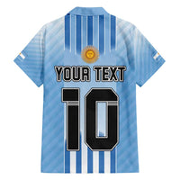 Custom Argentina Football Family Matching Long Sleeve Bodycon Dress and Hawaiian Shirt The Trophy Vamos La Albiceleste - Wonder Print Shop