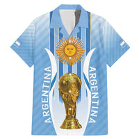 Custom Argentina Football Family Matching Mermaid Dress and Hawaiian Shirt The Trophy Vamos La Albiceleste - Wonder Print Shop
