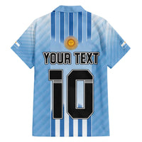 Custom Argentina Football Family Matching Off The Shoulder Long Sleeve Dress and Hawaiian Shirt The Trophy Vamos La Albiceleste - Wonder Print Shop
