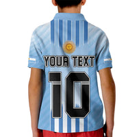Custom Argentina Football Kid Polo Shirt The Trophy Vamos La Albiceleste - Wonder Print Shop