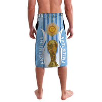 Custom Argentina Football Lavalava The Trophy Vamos La Albiceleste - Wonder Print Shop
