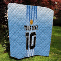 Custom Argentina Football Quilt The Trophy Vamos La Albiceleste - Wonder Print Shop