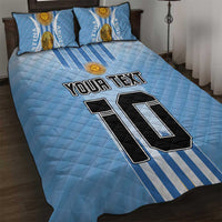 Custom Argentina Football Quilt Bed Set The Trophy Vamos La Albiceleste - Wonder Print Shop