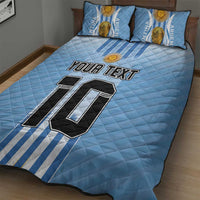 Custom Argentina Football Quilt Bed Set The Trophy Vamos La Albiceleste - Wonder Print Shop