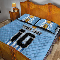 Custom Argentina Football Quilt Bed Set The Trophy Vamos La Albiceleste - Wonder Print Shop