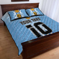 Custom Argentina Football Quilt Bed Set The Trophy Vamos La Albiceleste - Wonder Print Shop