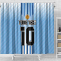 Custom Argentina Football Shower Curtain The Trophy Vamos La Albiceleste
