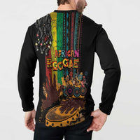 Afro-Caribbean Button Sweatshirt African and Reggae Art Music - Wonder Print Shop