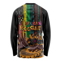 Afro-Caribbean Long Sleeve Shirt African and Reggae Art Music - Wonder Print Shop