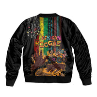 Afro-Caribbean Sleeve Zip Bomber Jacket African and Reggae Art Music - Wonder Print Shop