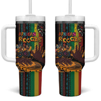 Afro-Caribbean Tumbler With Handle African and Reggae Art Music - Wonder Print Shop