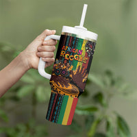 Afro-Caribbean Tumbler With Handle African and Reggae Art Music - Wonder Print Shop