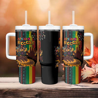 Afro-Caribbean Tumbler With Handle African and Reggae Art Music - Wonder Print Shop