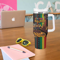 Afro-Caribbean Tumbler With Handle African and Reggae Art Music - Wonder Print Shop