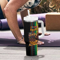 Afro-Caribbean Tumbler With Handle African and Reggae Art Music - Wonder Print Shop