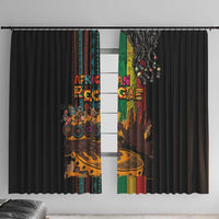 Afro-Caribbean Window Curtain African and Reggae Art Music - Wonder Print Shop