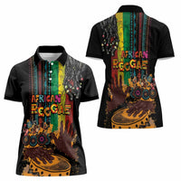 Afro-Caribbean Women Polo Shirt African and Reggae Art Music - Wonder Print Shop