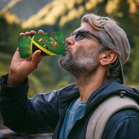 Jamaica Independence Day 4 in 1 Can Cooler Tumbler Swallow-tail Hummingbird Tropical Plants and National Flag - Wonder Print Shop